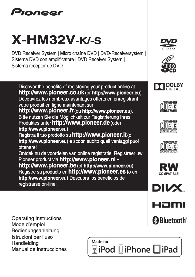 Page n°1 - Manuel utilisateur Pioneer X-HM32V