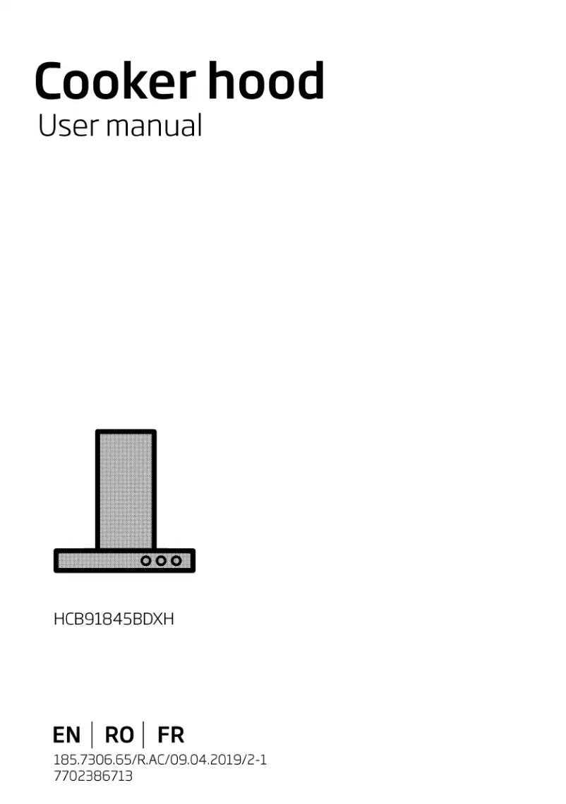 Image de la première page du manuel de l'appareil HCB91845BDXH