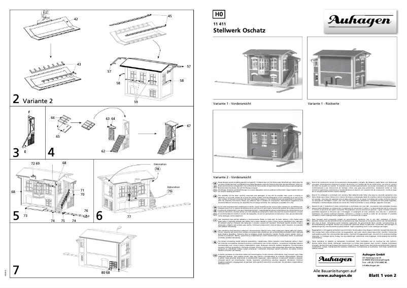 Page 1 de la notice Manuel utilisateur Auhagen 11411