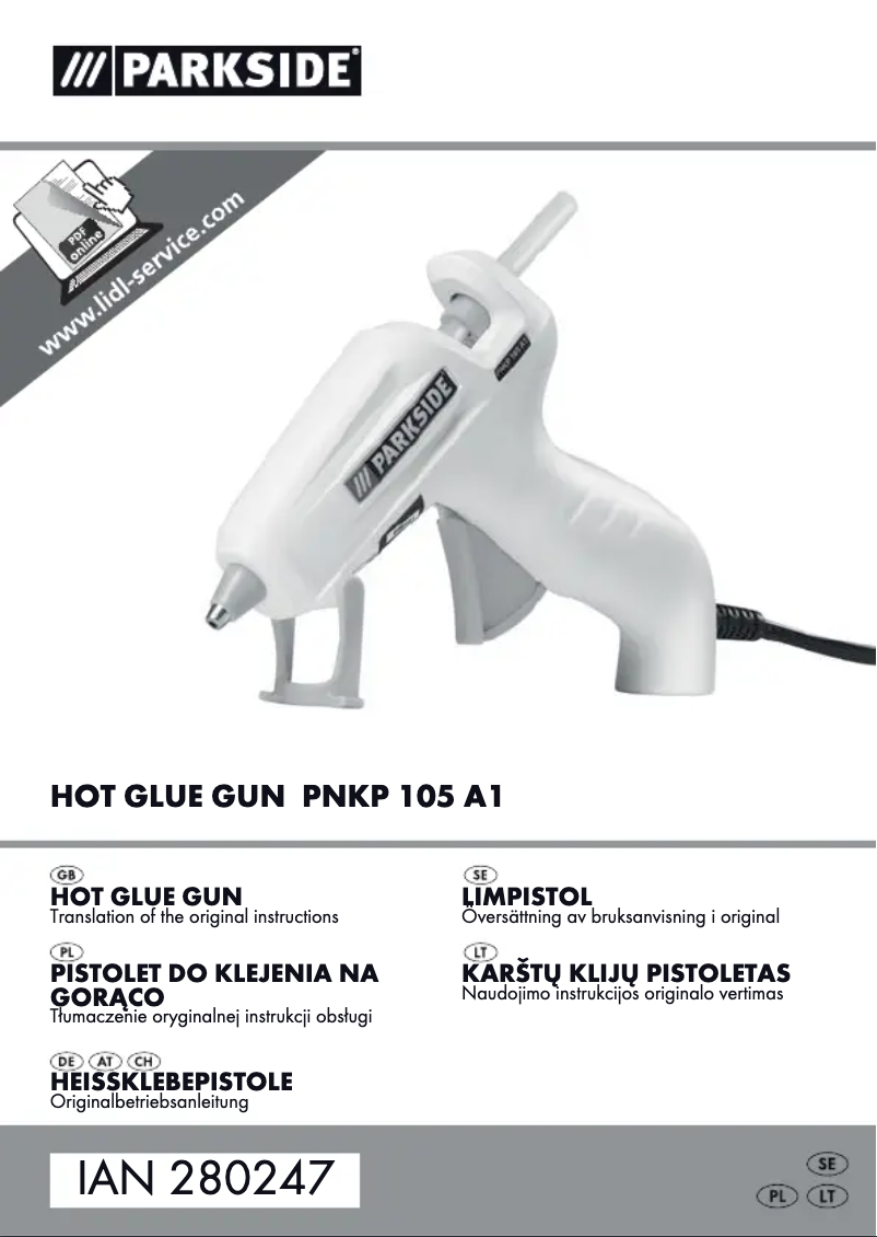 Página 1 del manual Manual de usuario Parkside PNKP 105 A1