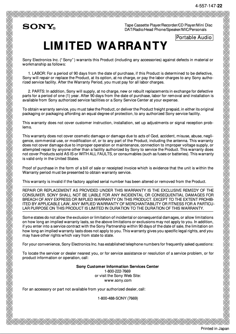 Image de la première page du manuel de l'appareil ICD-70PC