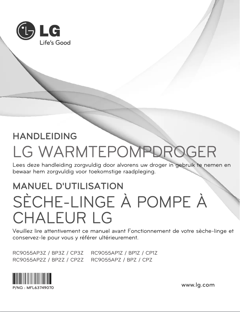 Page n°1 - Manuel utilisateur LG RC9055CPZ