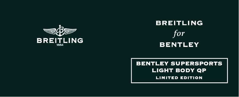 Image de la première page du manuel de l'appareil For Bentley Supersports Light Body QP