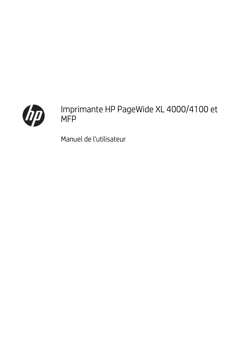 Page 1 de la notice Manuel utilisateur HP PageWide XL 4000