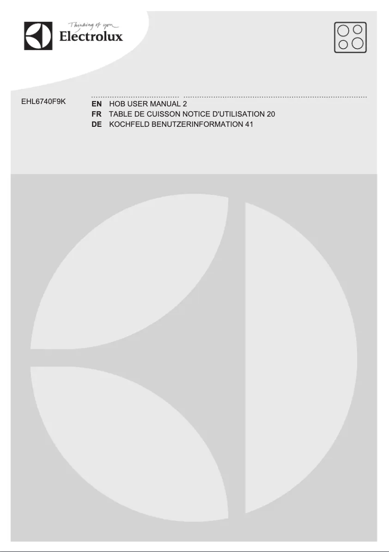 Image de la première page du manuel de l'appareil EHL6740F9K