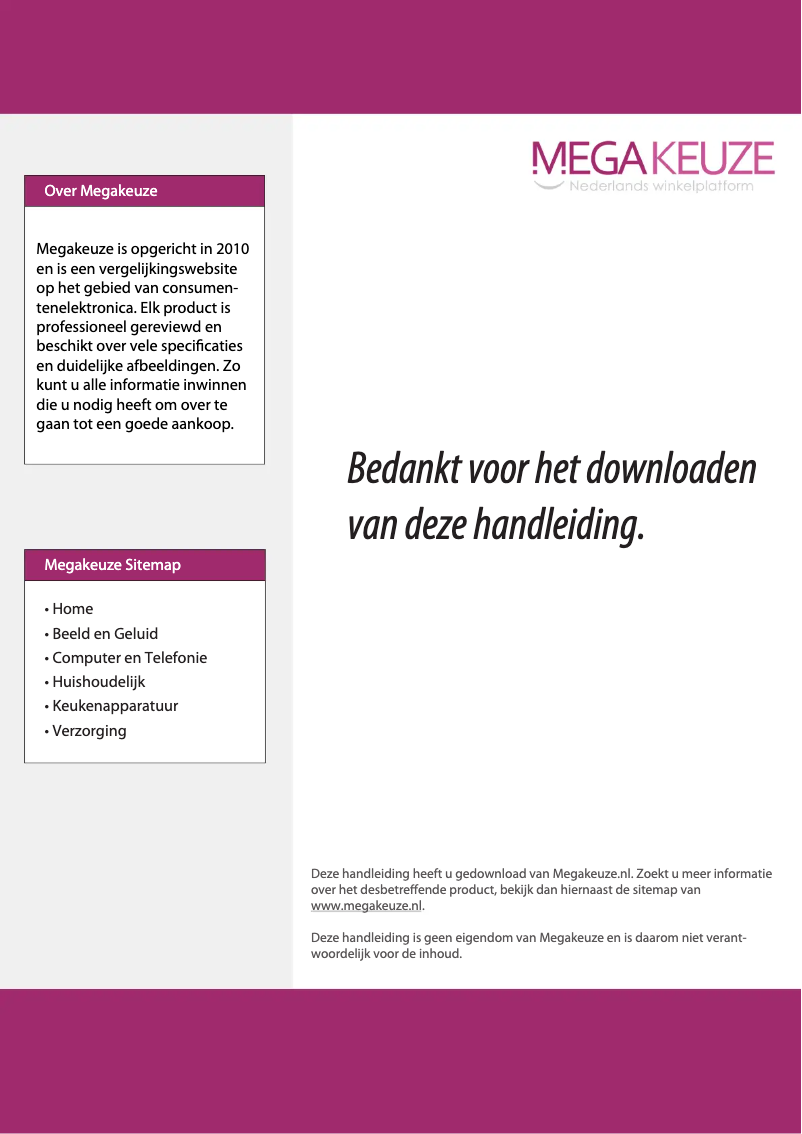 Page n°1 - Manuel utilisateur Severin AT 2596