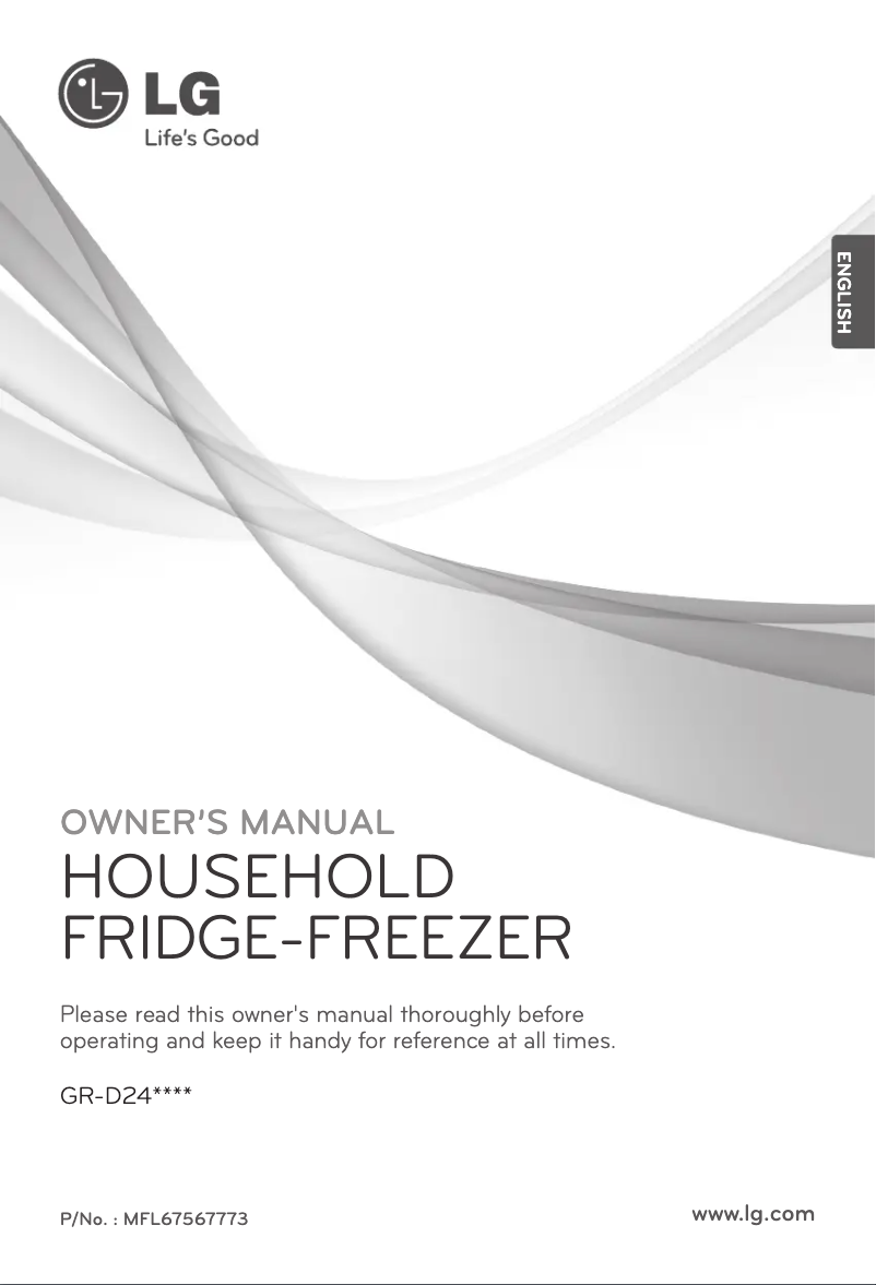 Page 1 de la notice Manuel utilisateur LG GR-D24FBGHL