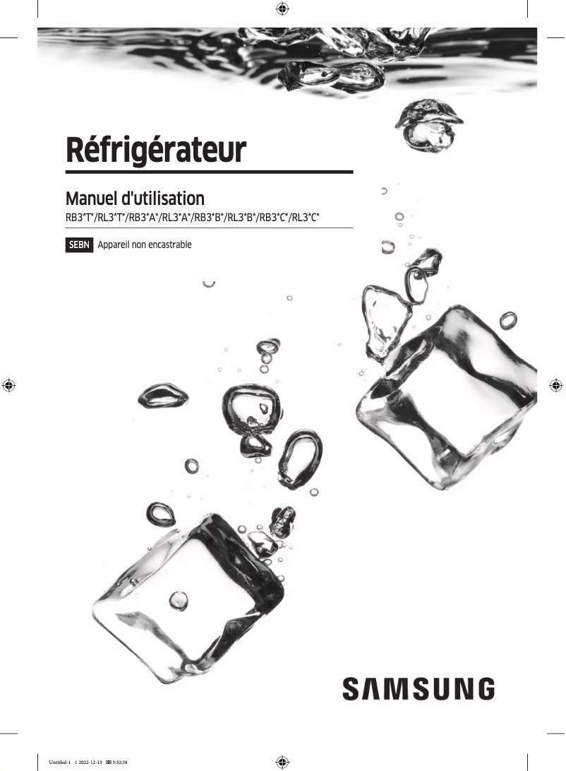 Image de la première page du manuel de l'appareil RB34T632DSA