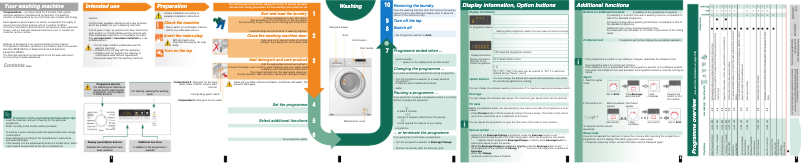 Page n°1 - Manuel d'utilisation et d'entretien Siemens WS10X260FF