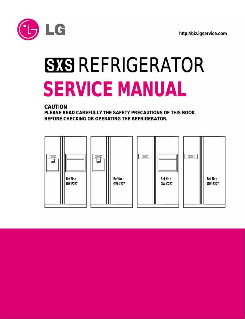 Page n°1 - Manuel utilisateur LG GR-P227 YTQA