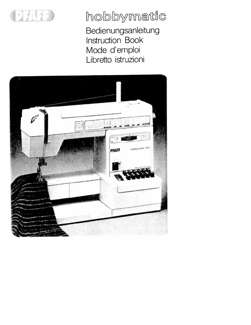 Image de la première page du manuel de l'appareil hobbymatic 947