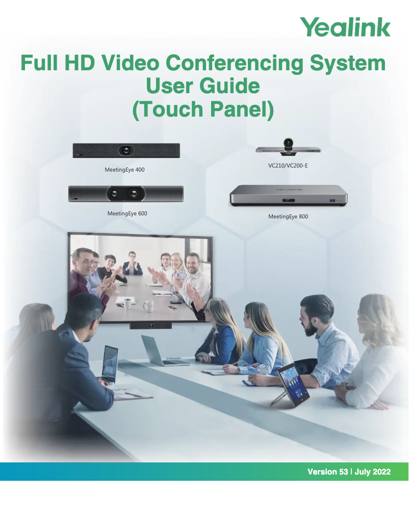 Page 1 de la notice Guide de démarrage rapide Yealink MeetingEye 800