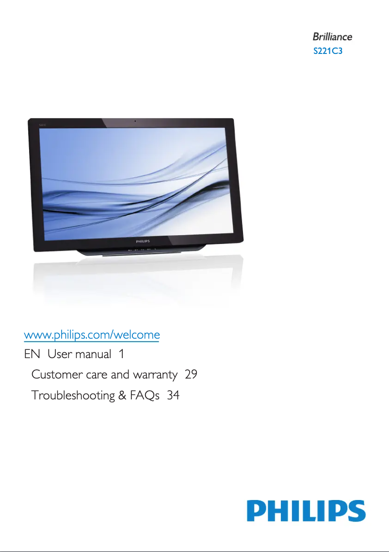 Page n°1 - Manuel utilisateur Philips S221C3