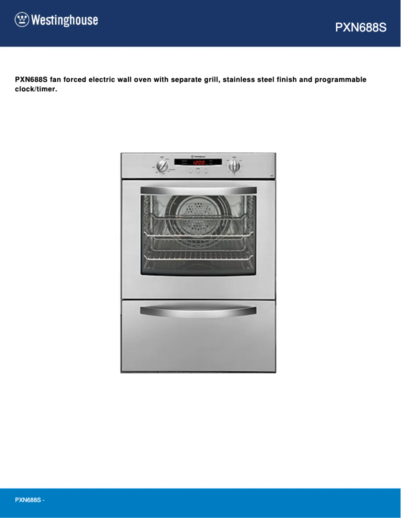 Page 1 de la notice Manuel utilisateur Westinghouse PXN688S