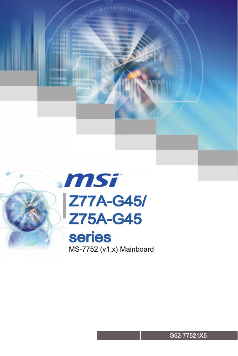 Page 1 de la notice Manuel utilisateur MSI Z77A-G45