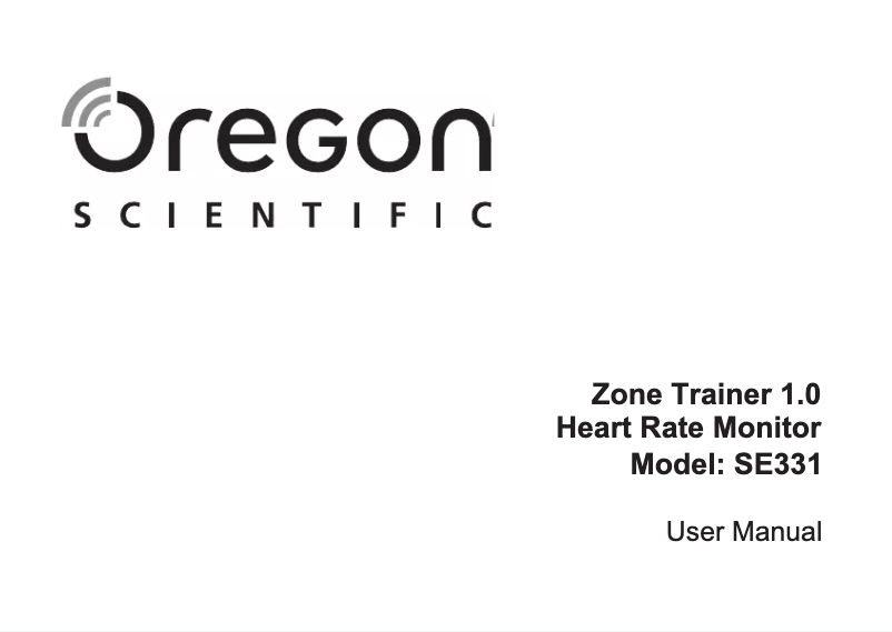 Image de la première page du manuel de l'appareil SE331