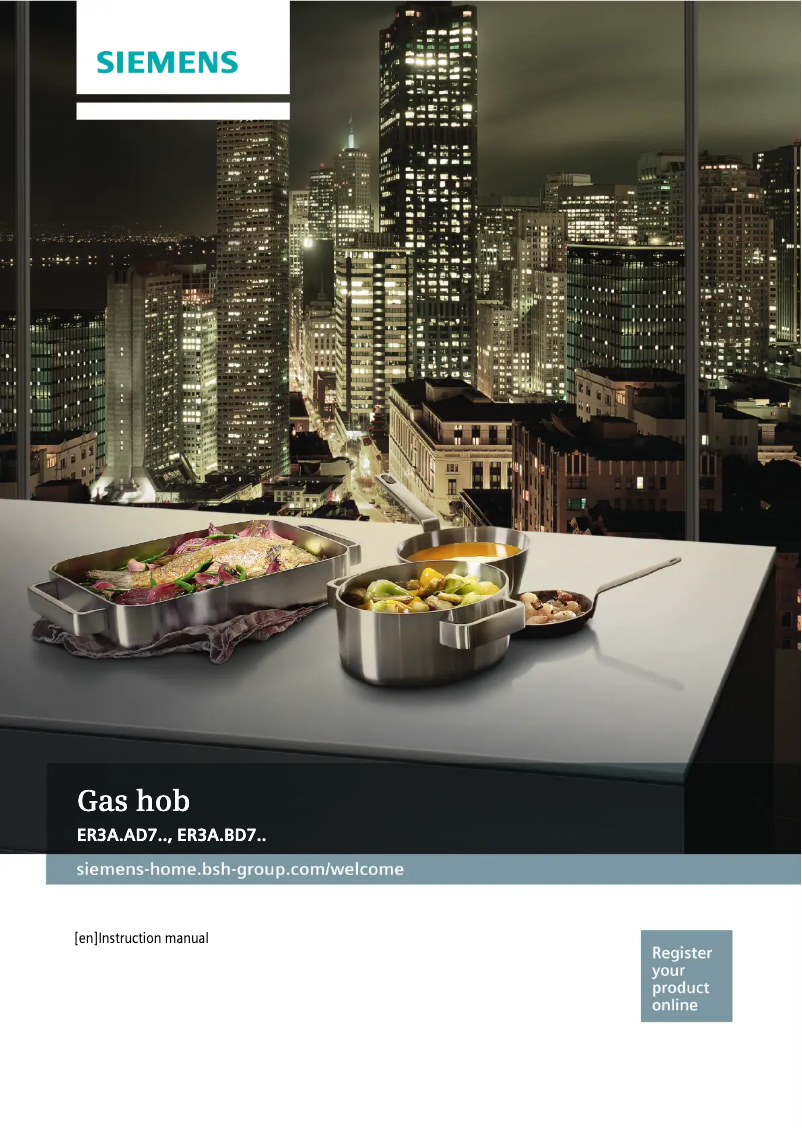 Page n°1 - Manuel utilisateur Siemens ER3A6BD70L