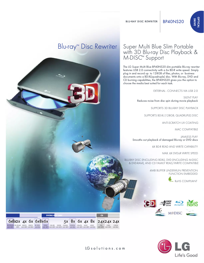 Página 1 del manual Manual de usuario LG BP40NS20