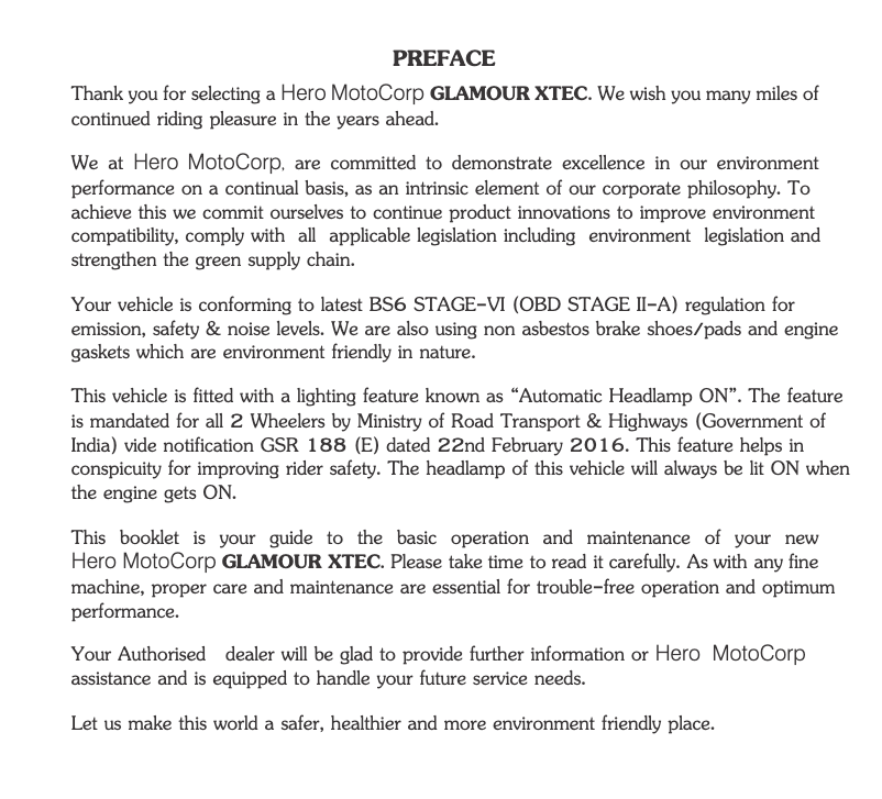 Page 1 de la notice Manuel utilisateur Hero Glamour Xtec (2023)