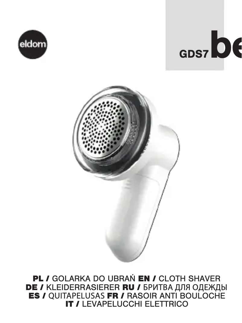 Page n°1 - Manuel utilisateur Eldom BEA GDS7