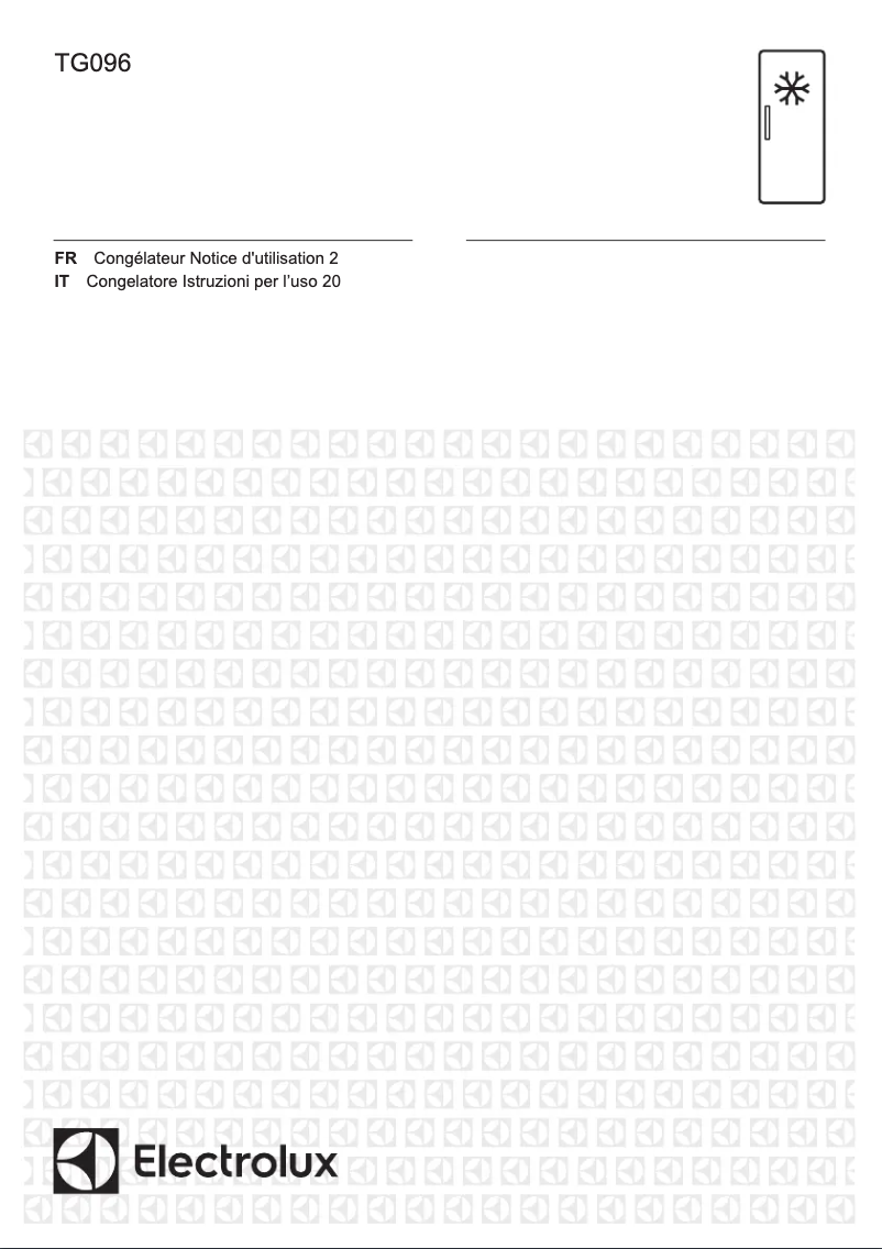 Page 1 de la notice Manuel utilisateur Electrolux TG096
