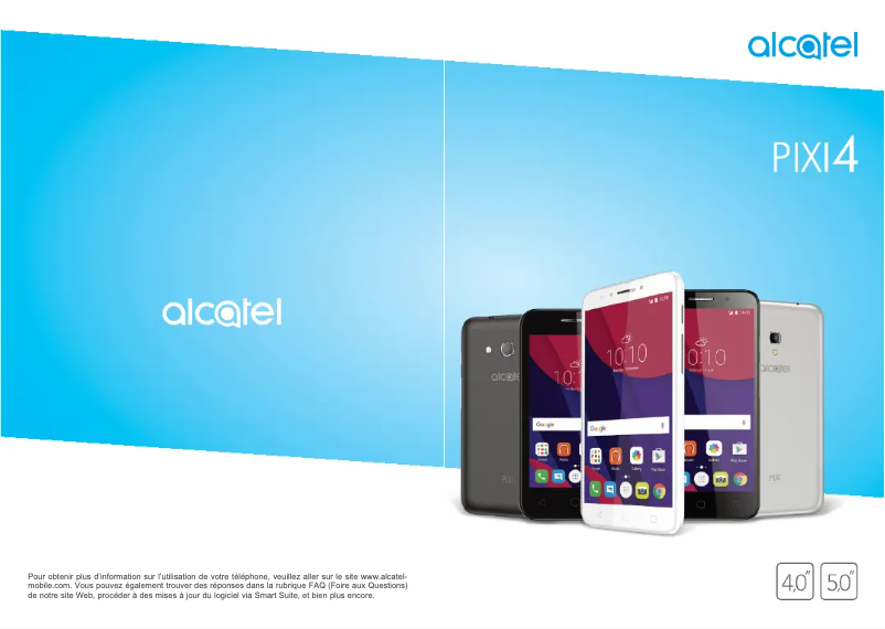 Page 1 de la notice Manuel utilisateur Alcatel OneTouch Pixi 4