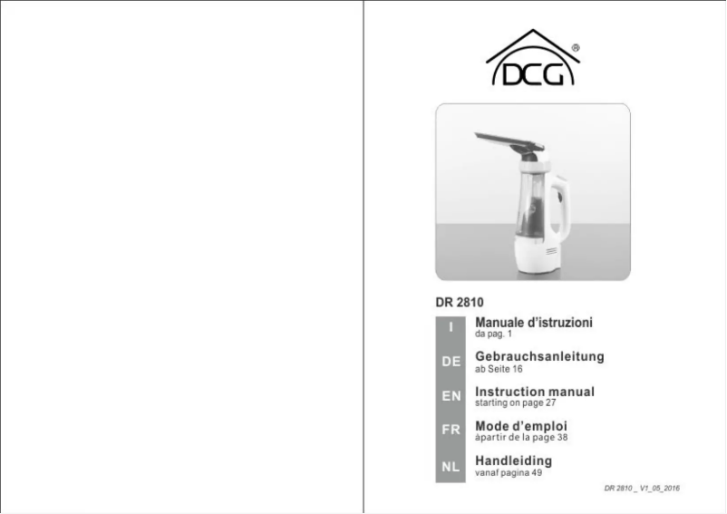 Page n°1 - Manuel utilisateur DCG DR2810