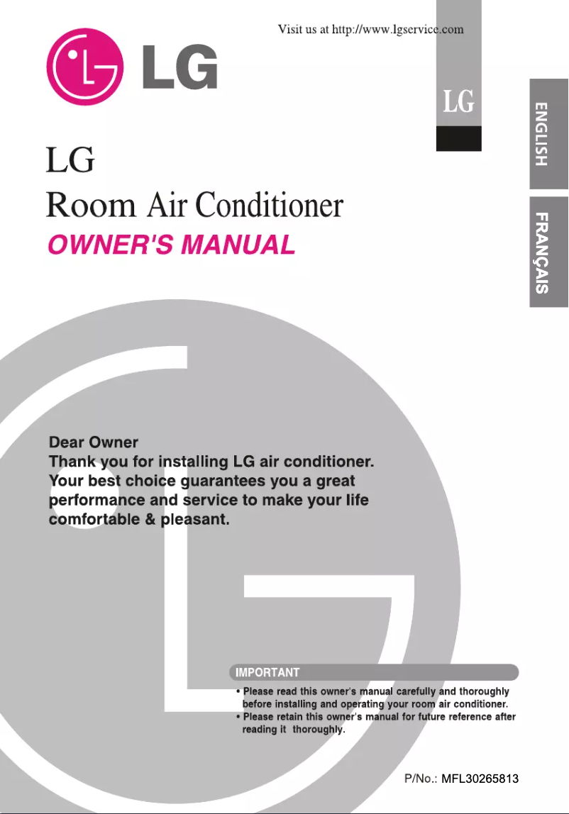 Page n°1 - Manuel utilisateur LG TSNC126LZA7