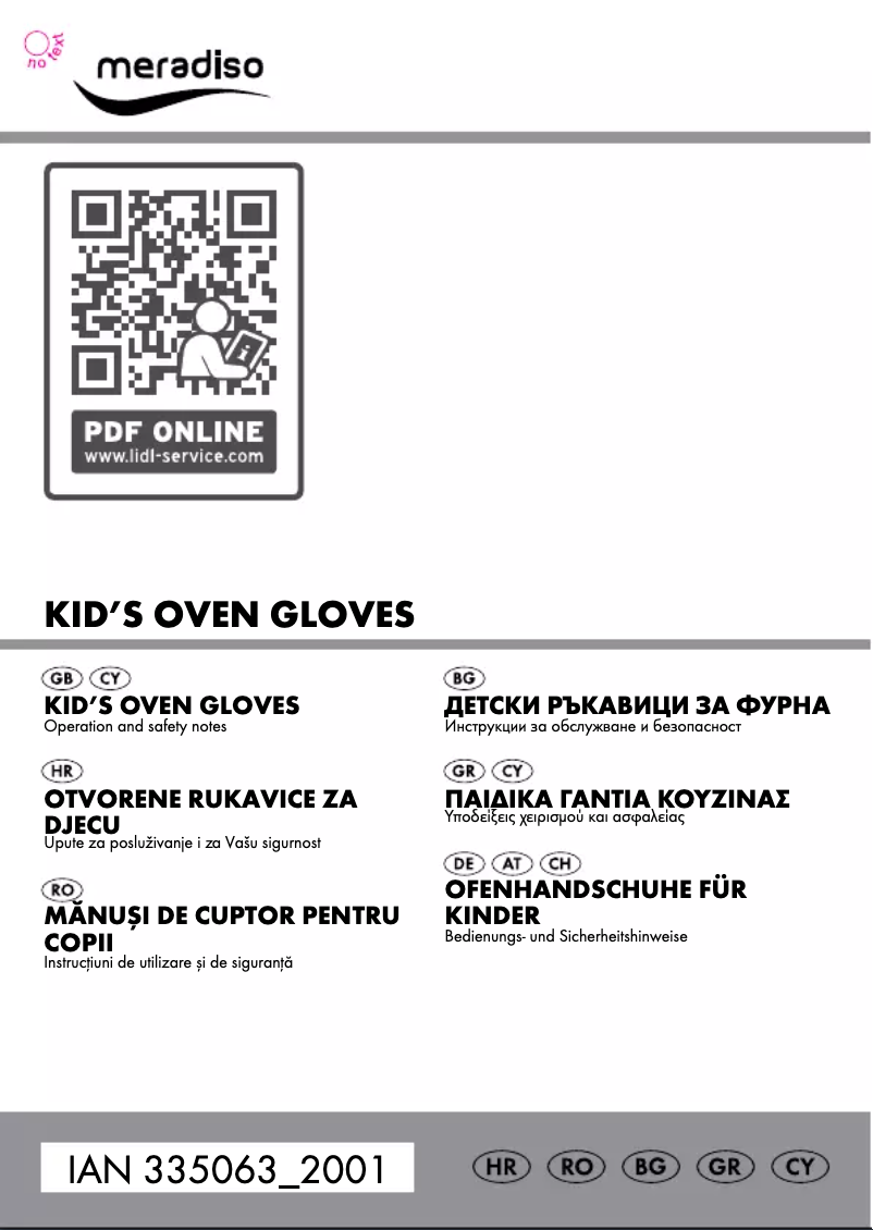 Page 1 de la notice Manuel utilisateur Meradiso IAN 335063