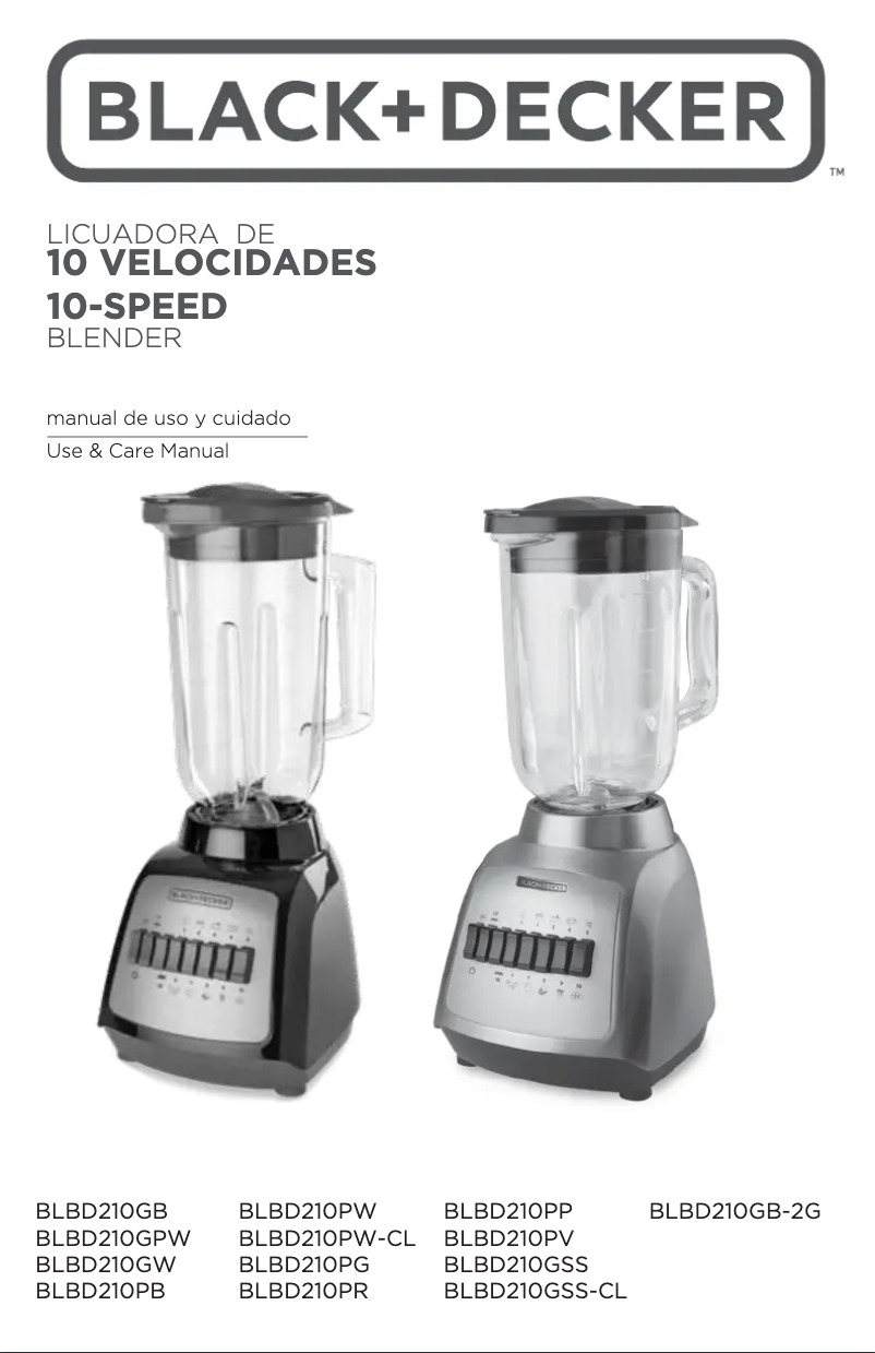 Page n°1 - Manuel utilisateur Black & Decker BLBD210GR