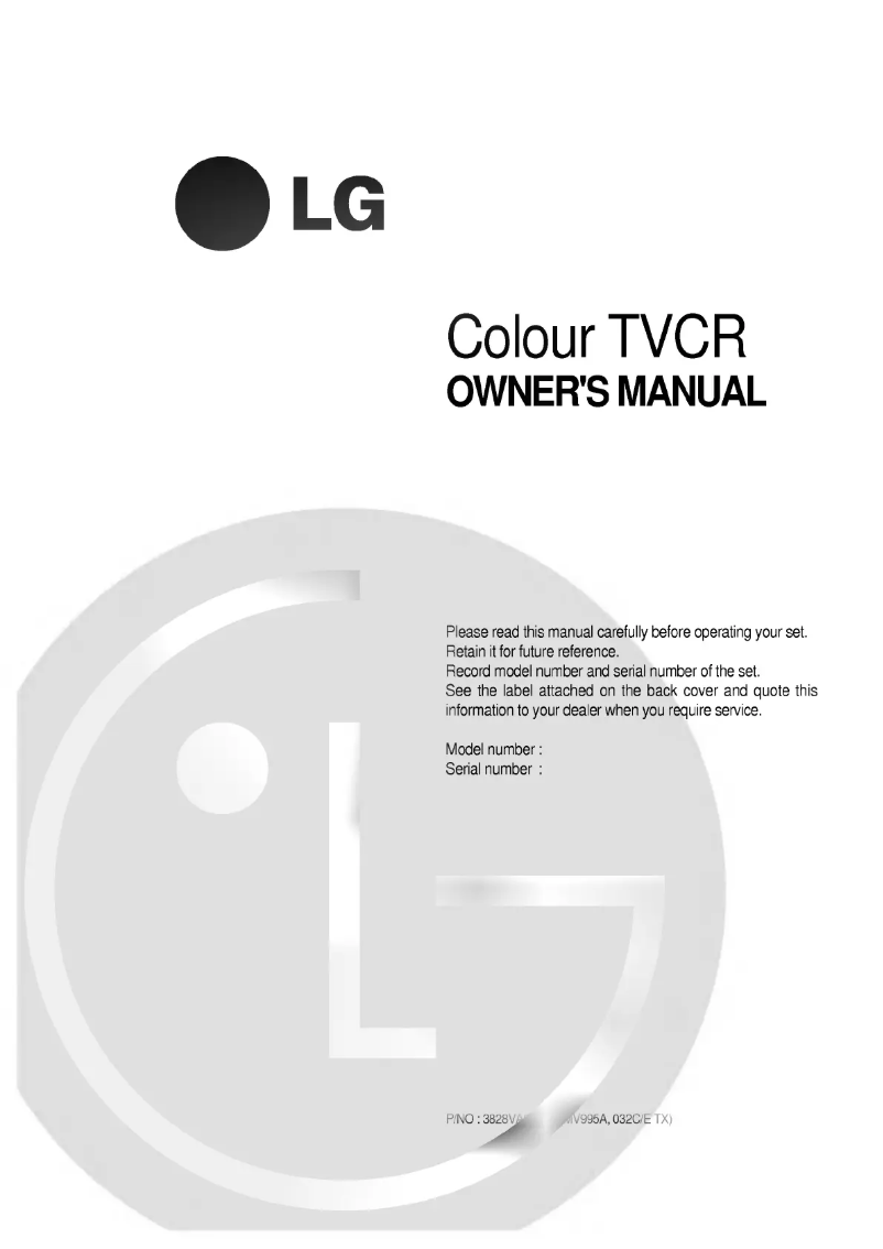 Page n°1 - Manuel utilisateur LG KE-20U43X