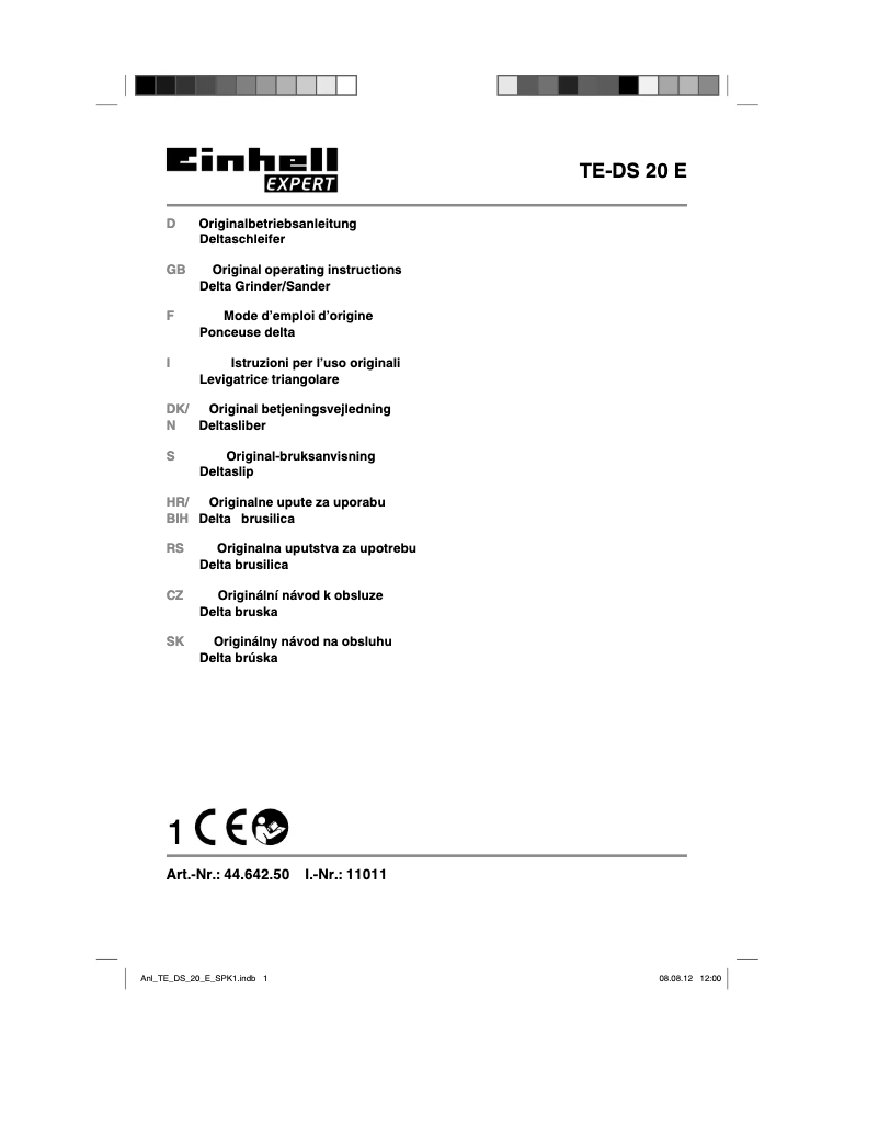 Imagen de la primera página del manual del dispositivo TE-DS 20 E