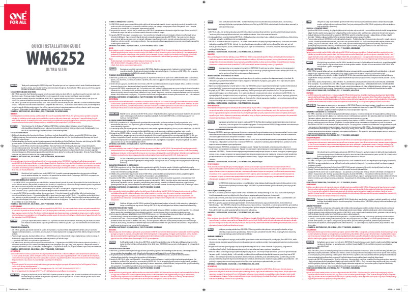 Image de la première page du manuel de l'appareil WM 6252