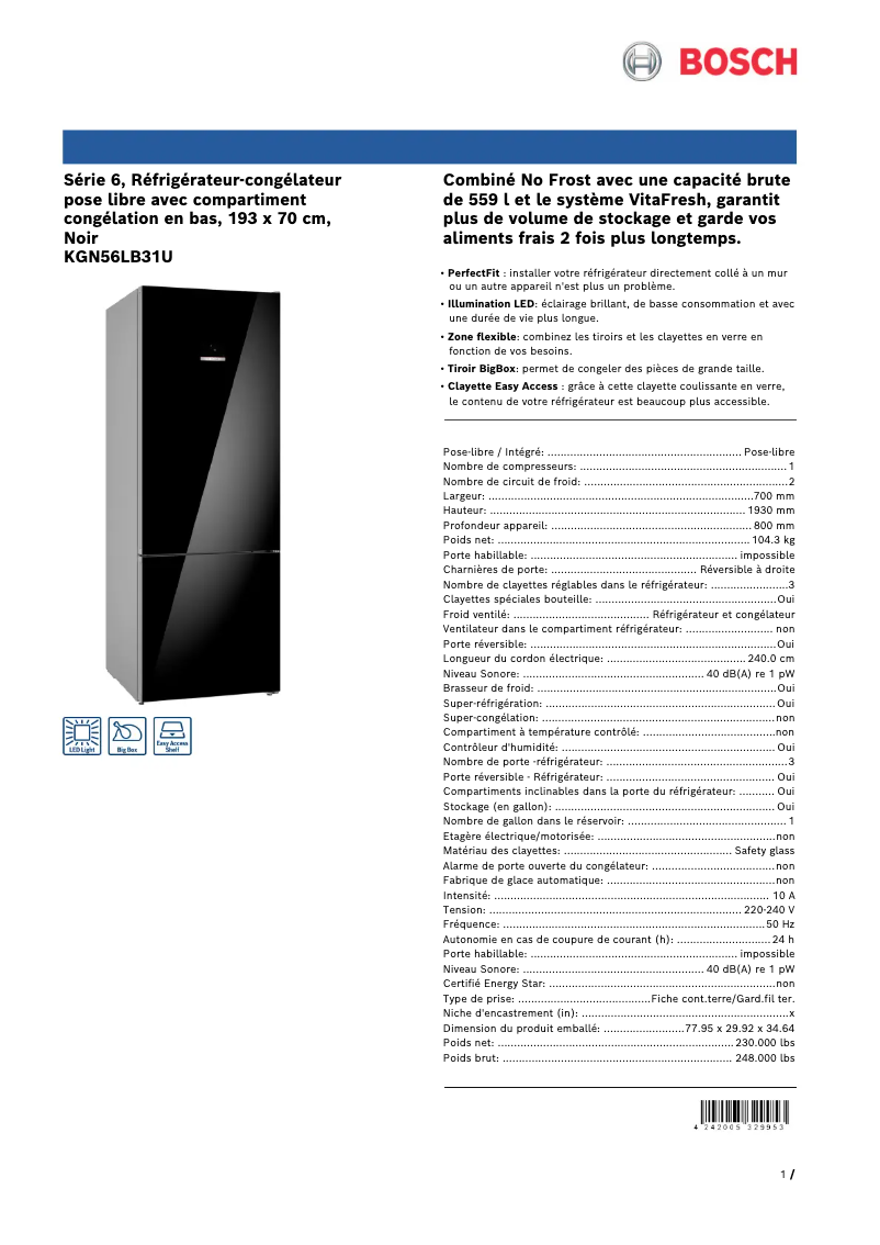 Imagen de la primera página del manual del dispositivo KGN56LB31U