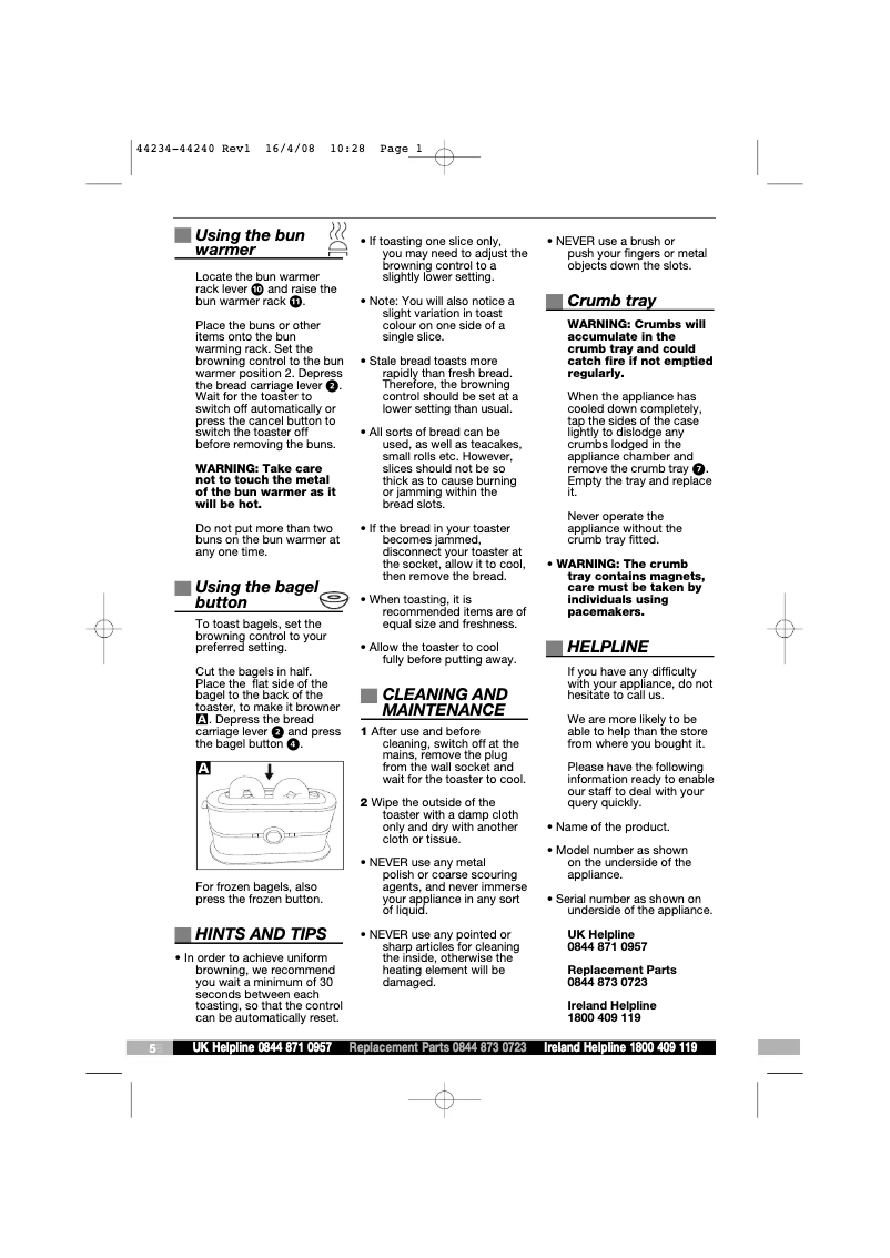 Page 1 de la notice Manuel utilisateur Morphy Richards Latitude