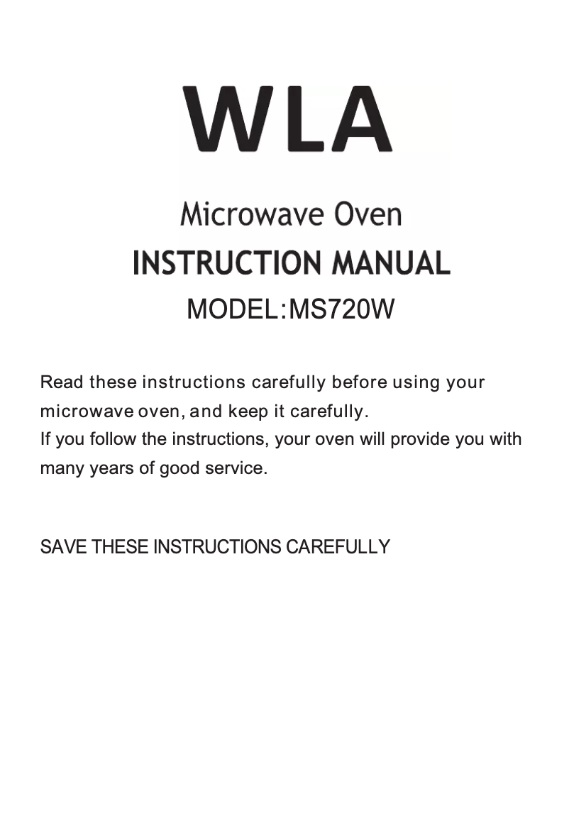 Page n°1 - Manuel utilisateur WLA MS720W