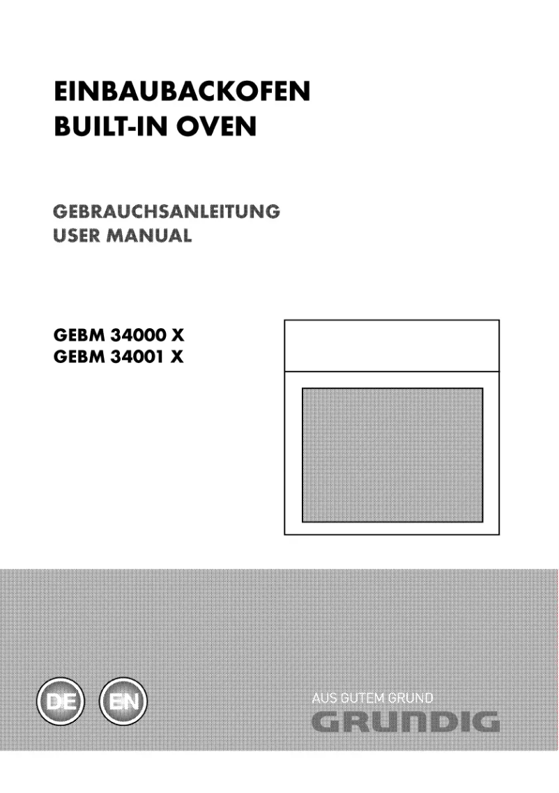 Page n°1 - Manuel utilisateur Grundig GEBM 34000 X
