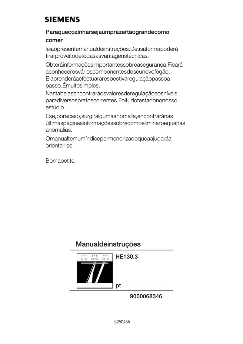 Page n°1 - Manuel utilisateur Siemens HE13023