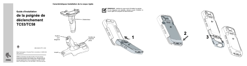 Page 1 of the manual Installation Guide Zebra TC53