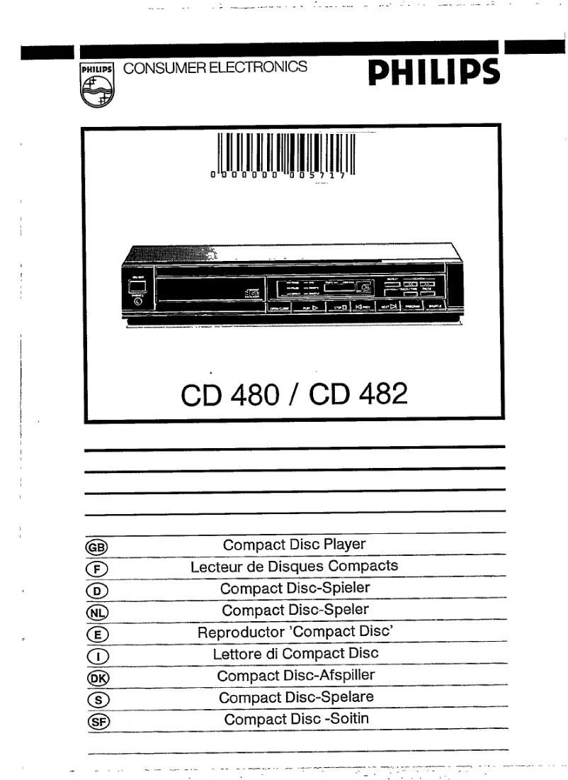Page n°1 - Manuel utilisateur Philips CD482