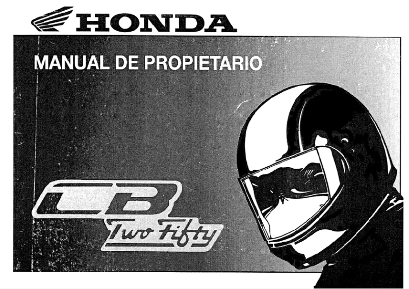 Page n°1 - Manuel utilisateur Honda CB 250 Two Fifty (2002)