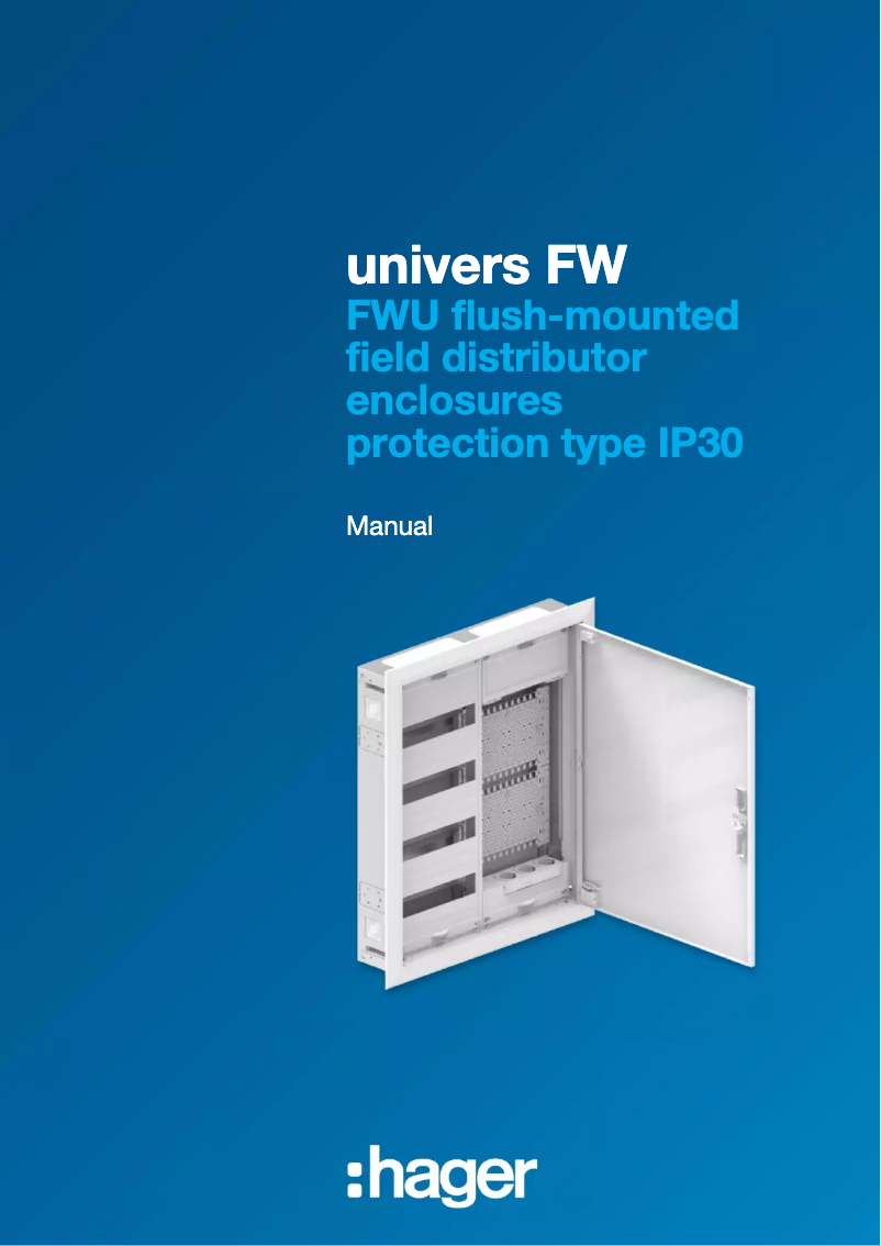 Page n°1 - Manuel utilisateur Hager FWU51D