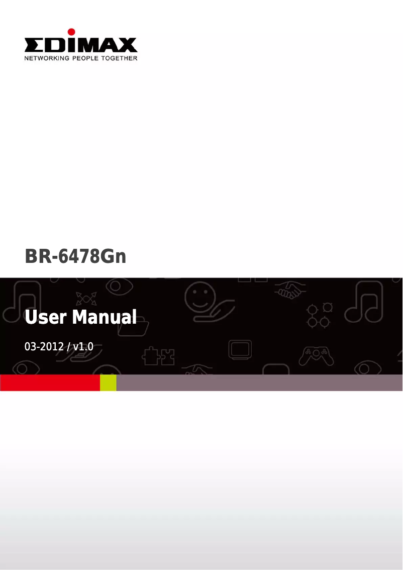 Page 1 of the manual User Manual Edimax BR-6478GN
