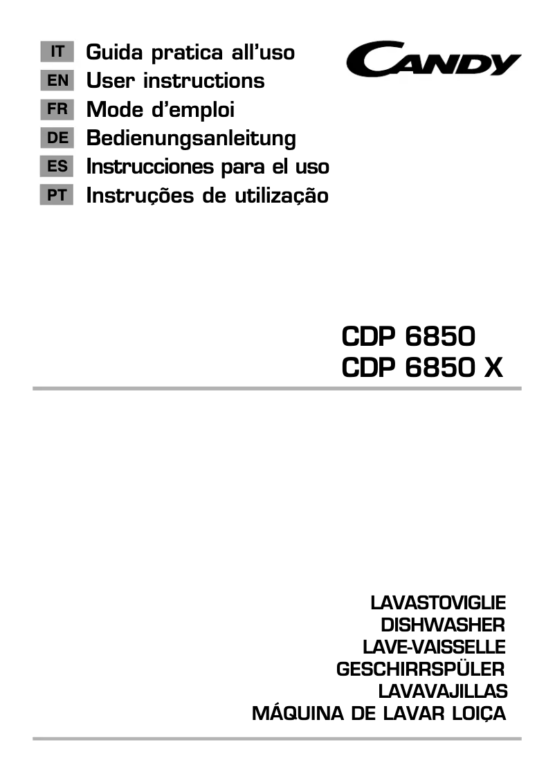Image de la première page du manuel de l'appareil CDP 6850X