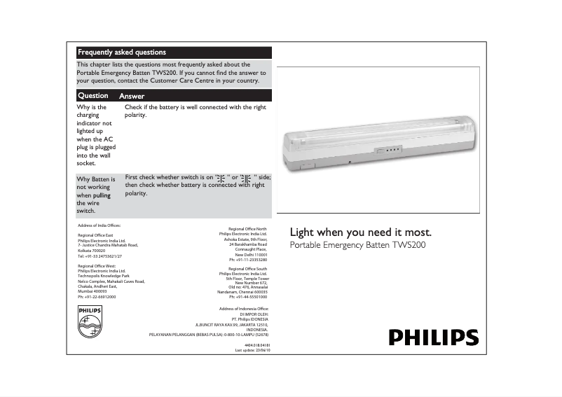 Page n°1 - Manuel utilisateur Philips 300363187