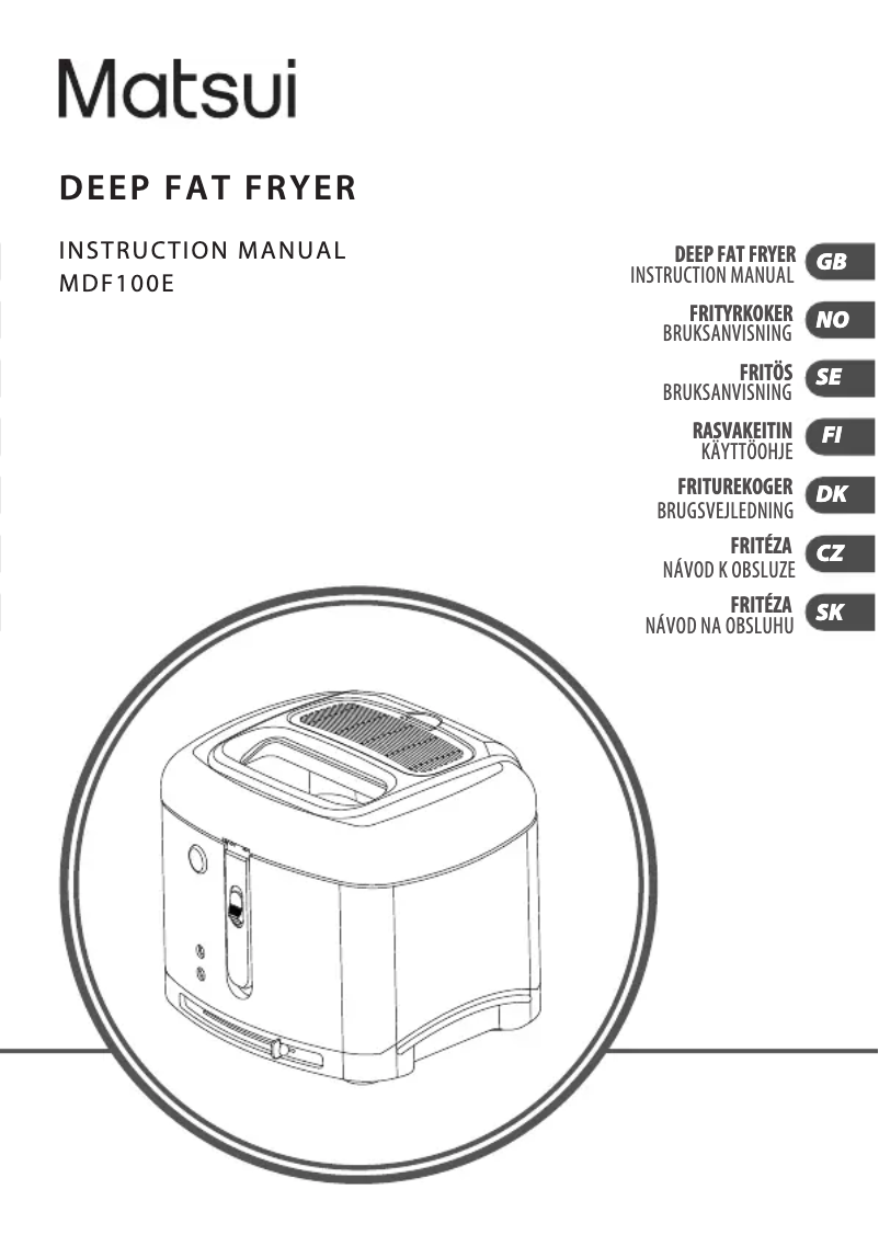 Image de la première page du manuel de l'appareil MDF100E