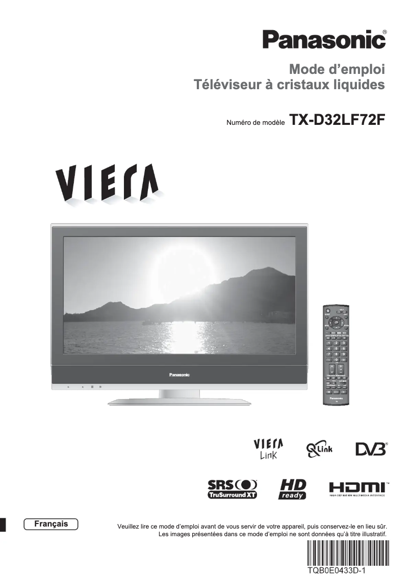 Imagen de la primera página del manual del dispositivo Viera TX-D32LF72F