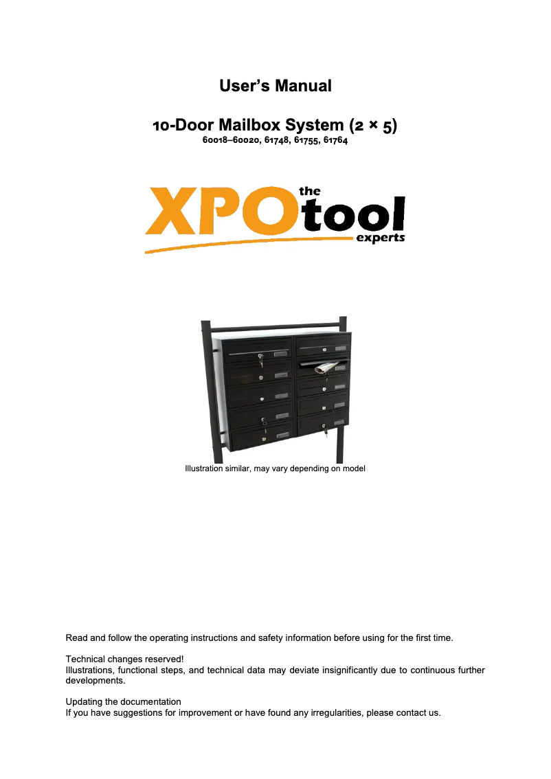 Page n°1 - Manuel utilisateur WilTec 61764