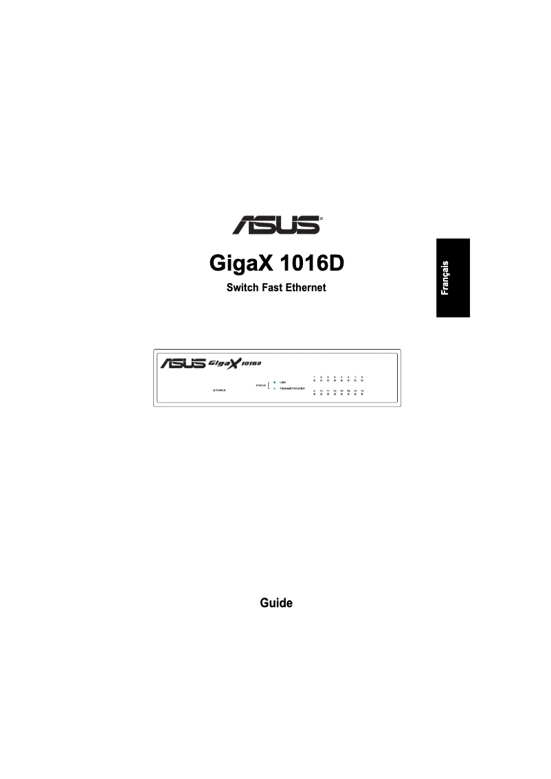 Page n°1 - Manuel utilisateur Asus GigaX 1016D