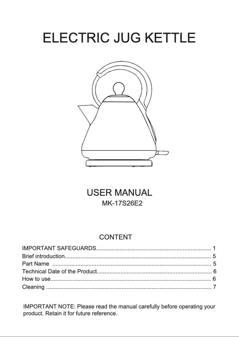 Page 1 de la notice Manuel utilisateur Midea Vintage Design MK-17S26E